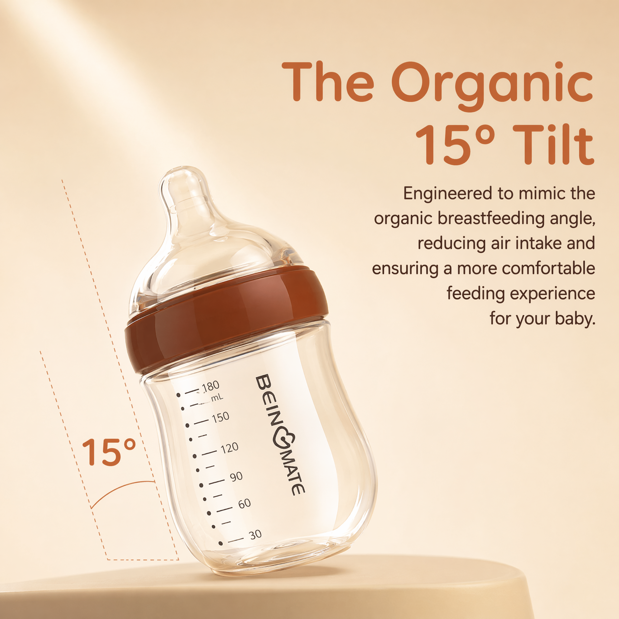 Beingmate Anti-Colic Baby Bottle, BPA Free Newborn Baby Bottle with Breast-Like Nipple, Wide Neck Easy Clean Feeding Bottle, Glass & PPSU Baby Bottle, 160ml/180ml/240ml