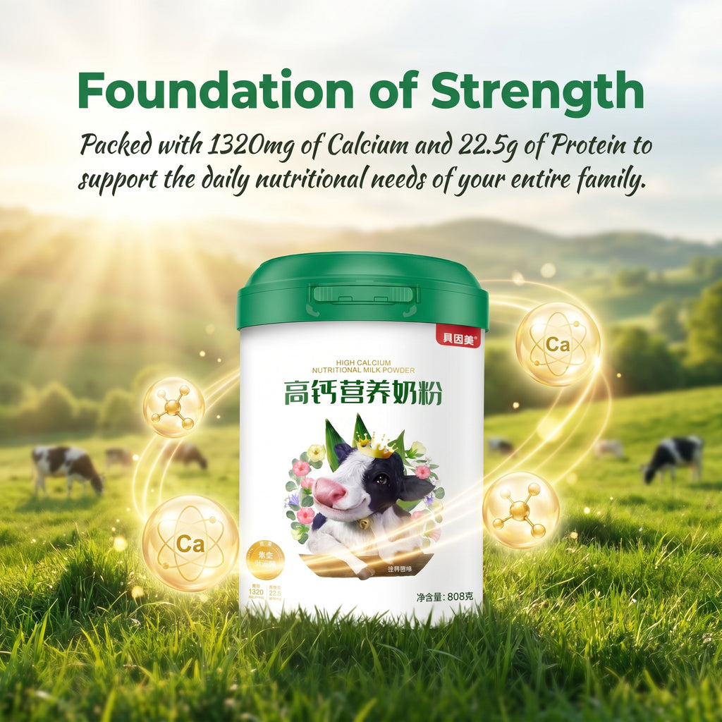 Beingmate High Calcium Adult Milk Powder 808g, High Calcium Nutritional Milk Powder for Teens & Adults, Daily Nutrition Supplement, Family Milk Drink for Bone Health & Wellness