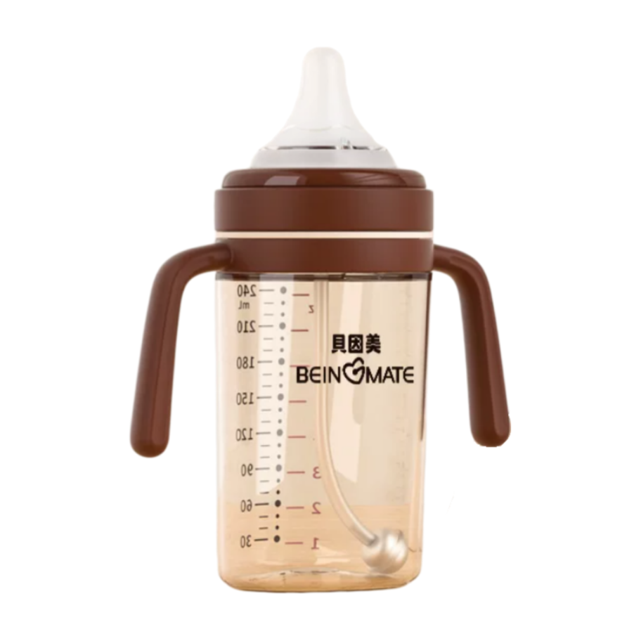Beingmate BPA Free Baby Bottle,  Anti Colic Baby Bottle with Wide Neck, PPSU Newborn Baby Bottle, Easy Clean Flip Cap Feeding Bottle for Babies