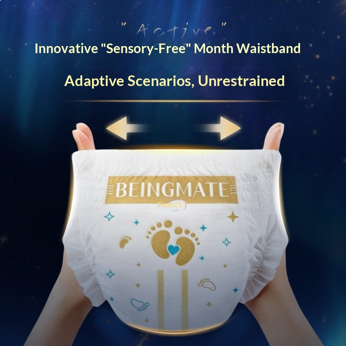 Beingmate Nengdong Baby Diapers, Ultra Absorbent Disposable Diapers, Soft & Breathable Leak Protection, Dry Comfort Diaper for Infants, Toddlers & Active Babies