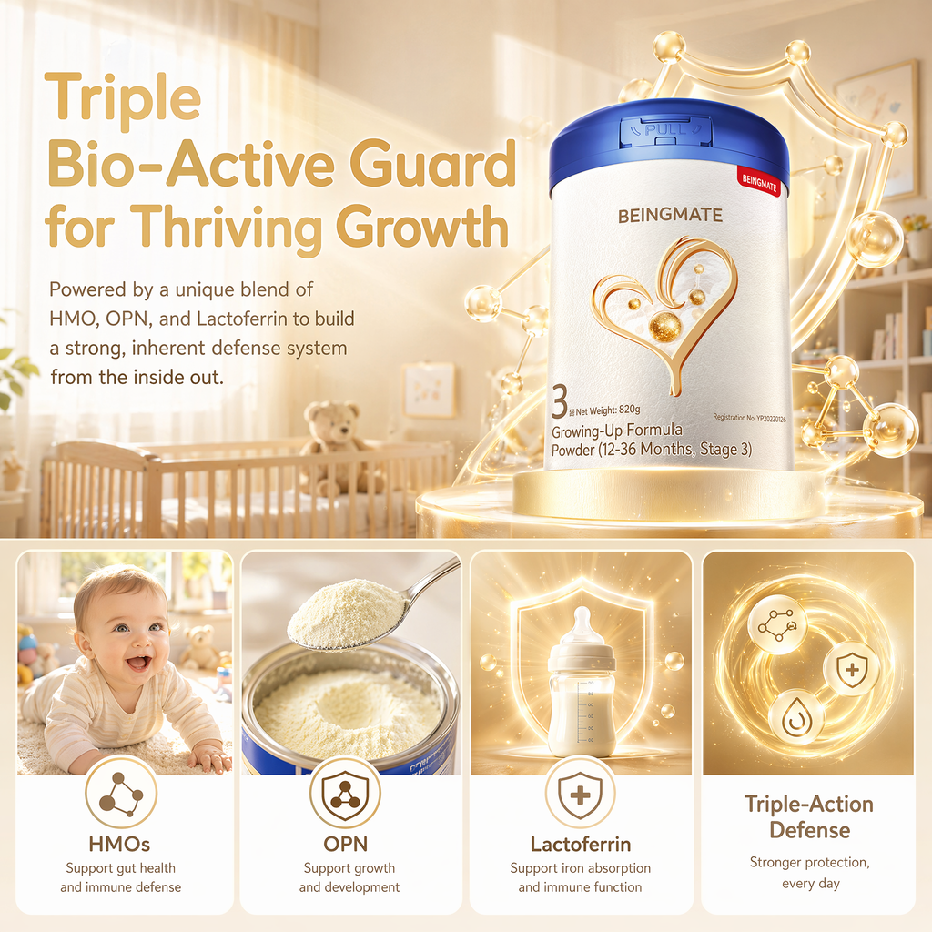 Beingmate Jingai Infant Formula Milk Powder 820g, Baby Formula with Balanced Nutrition for Growing Babies, Infant Food for Daily Development, Milk Powder for Infants, Toddlers & Families