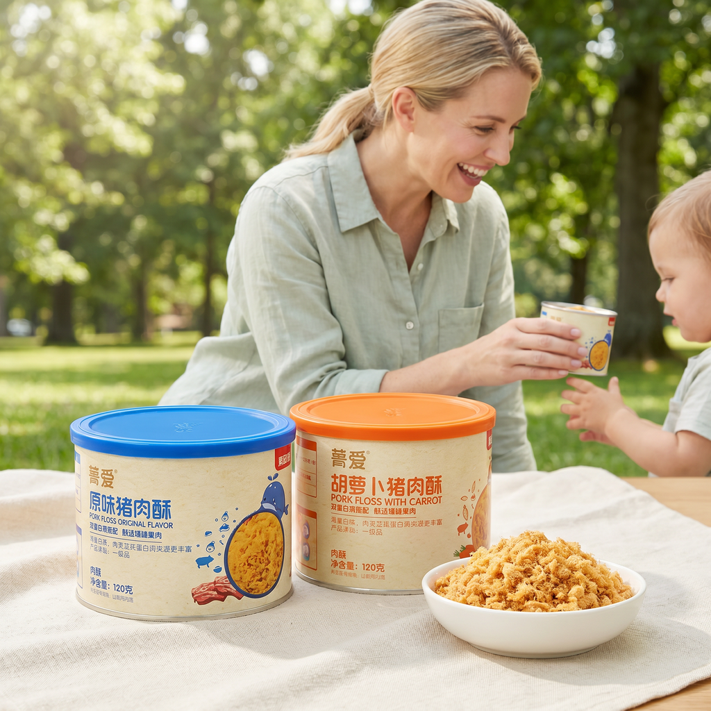 Beingmate Jingai Pork Floss 120g, Baby Food Pork Floss for Toddlers & Kids, Nutritional Meat Floss for Rice, Porridge & Instant Breakfast, Ready to Eat Children Snack